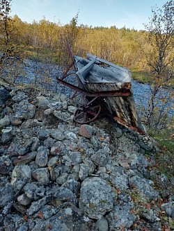 det finnes mange spor etter gullgraving her i Karasjok