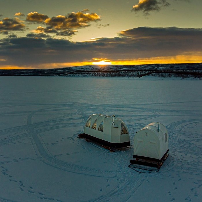 Our AURORA SLED on the Arctic Platou