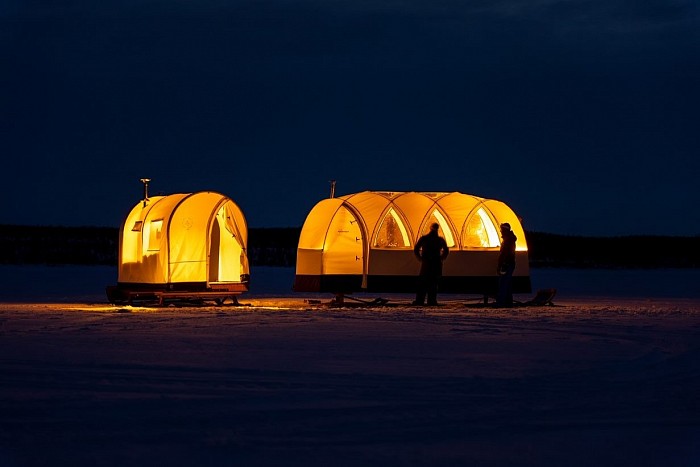 Aurora Sled by Night