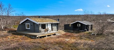 hytte i kautokeino ved suoluovopmi, ca 40 km fra Alta